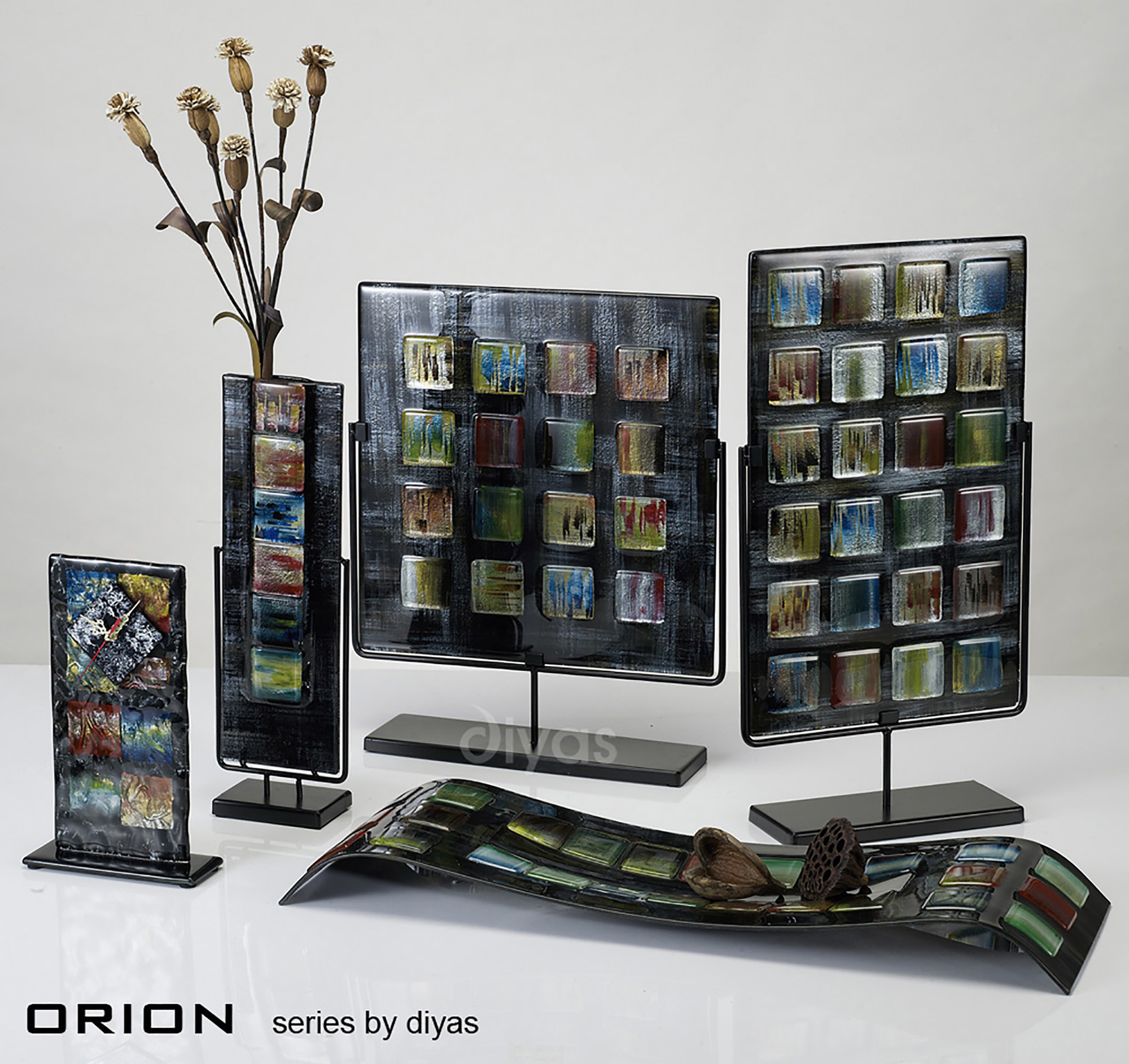 Orion Art Glassware Diyas Home Platters